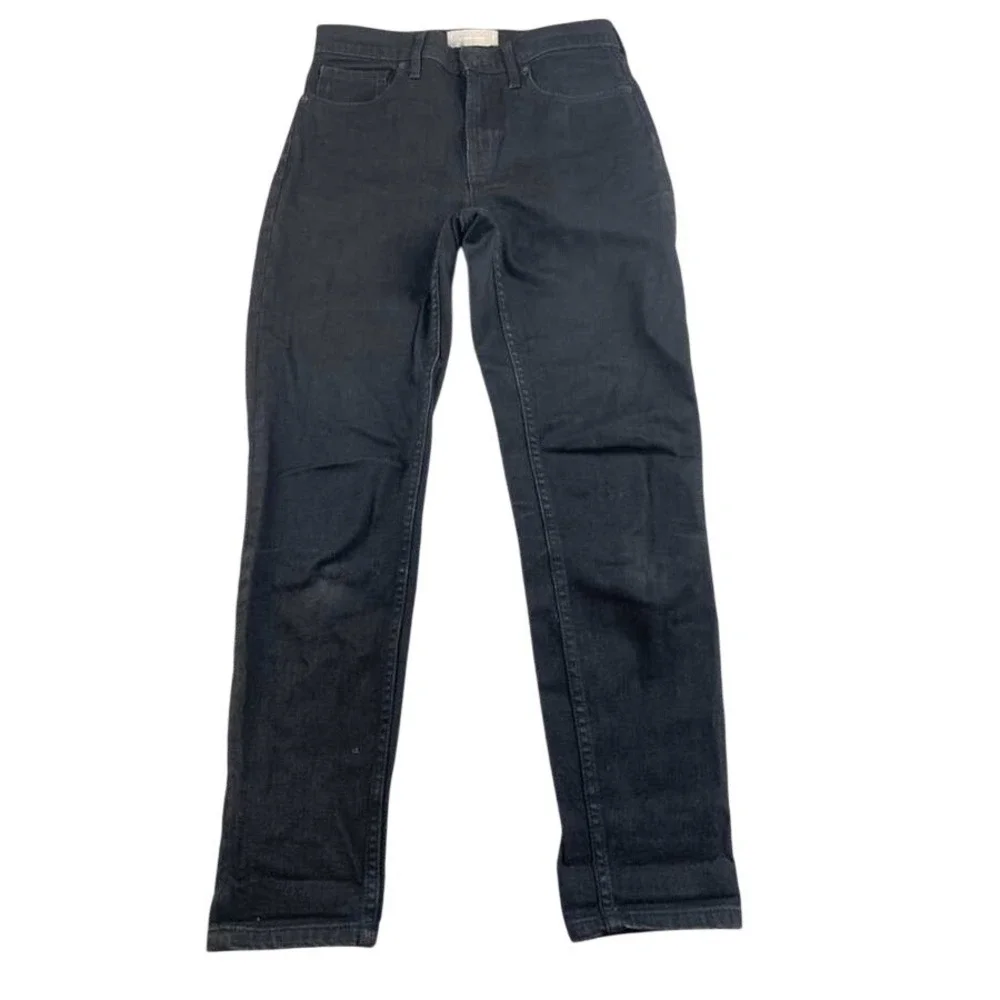 Everlane Jeans Women 28 Regular High Rise Skinny Black‎ Denim Stretch Modern